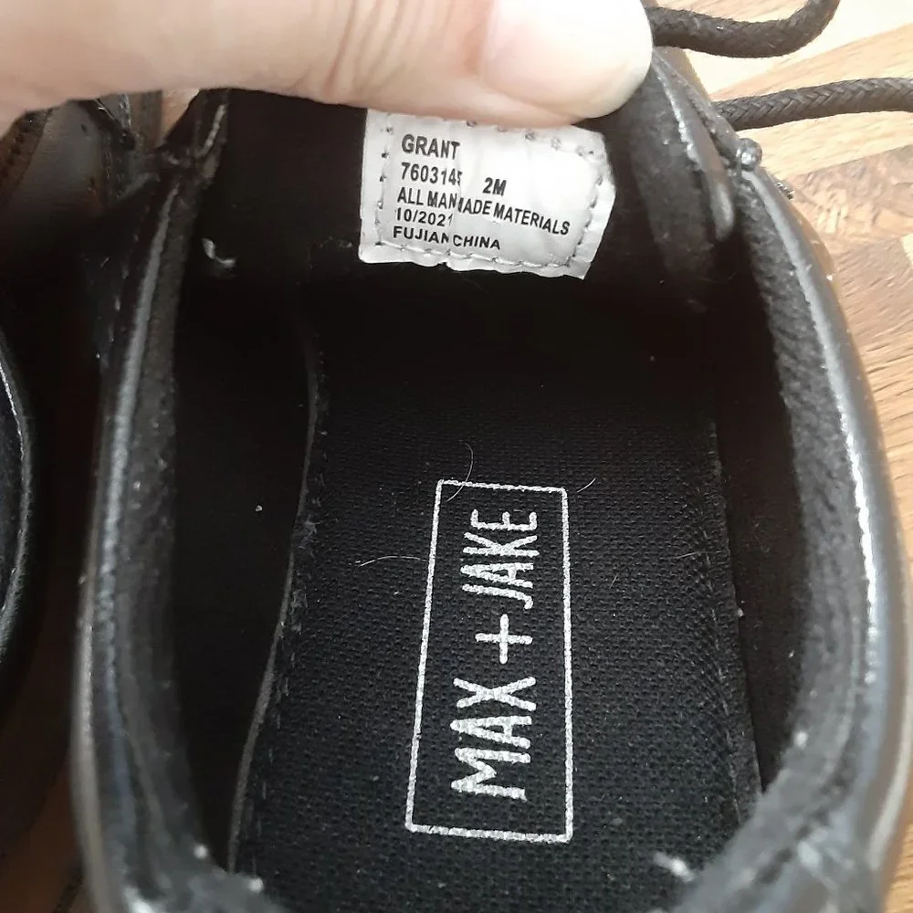 Max + Jake Lil Grant Oxford - Kids' size 2 Black